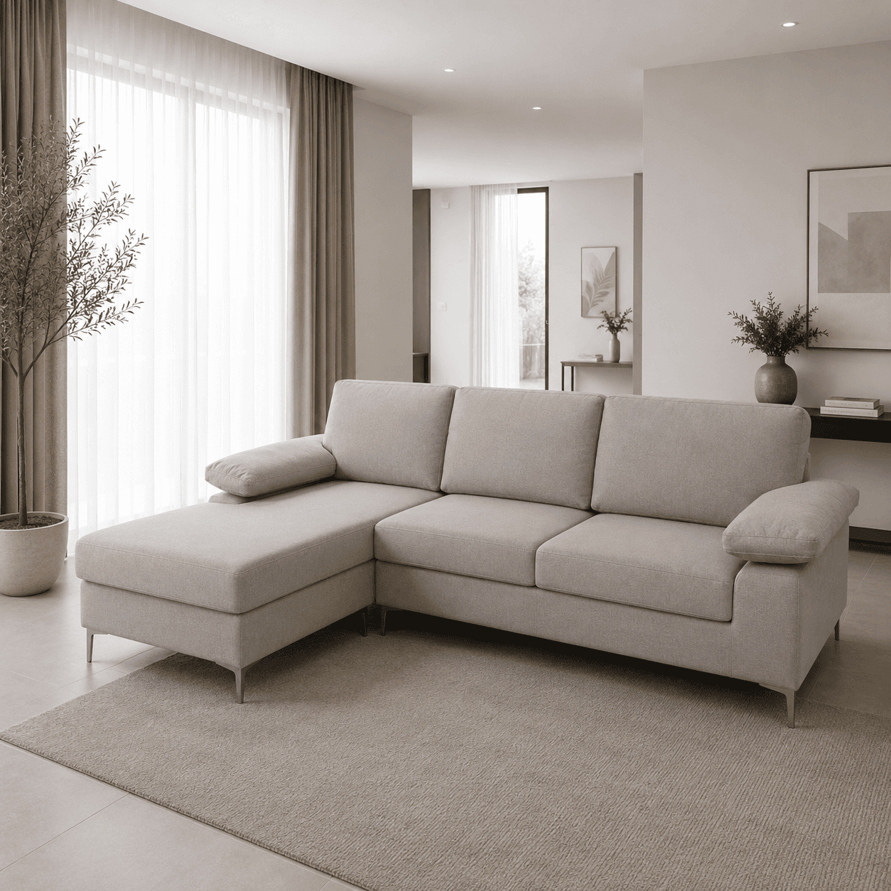 Chaise Longue Barcelos - Bege
