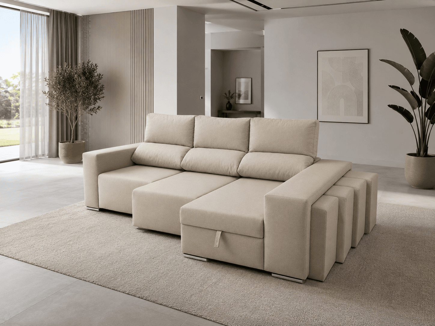 Chaise Longue Delta - Bege