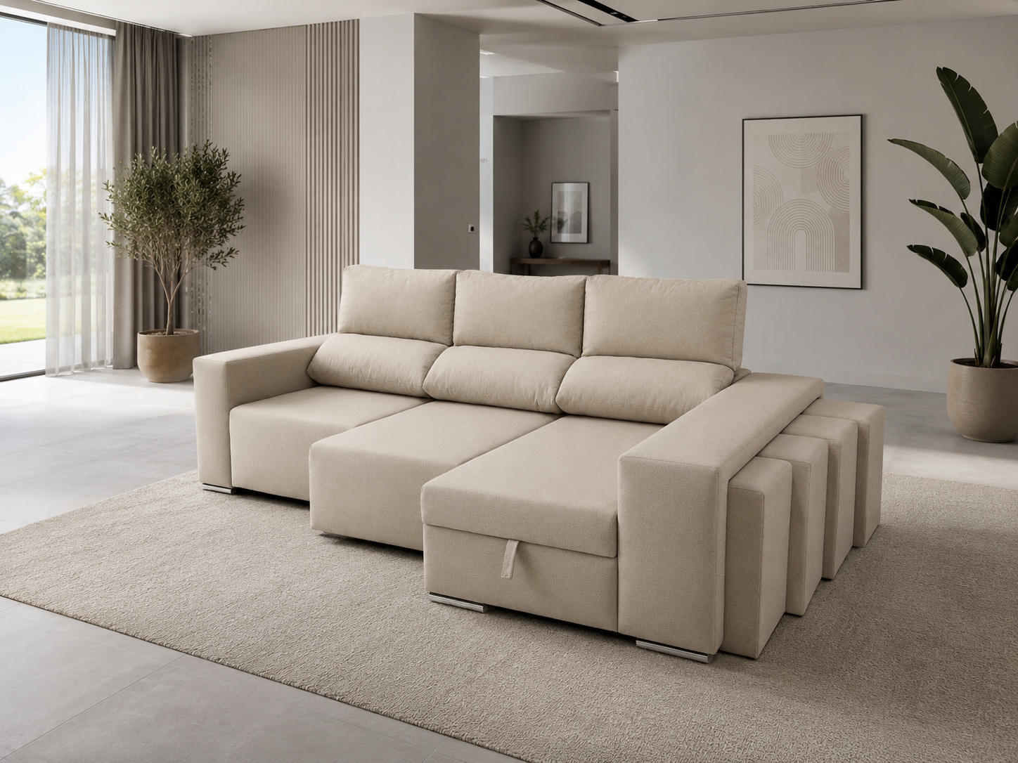 Chaise Longue Delta - Bege